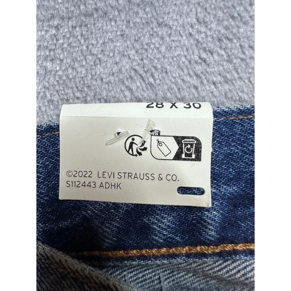 Levis 501 90s Selvedge Denim Jeans Womens 28x30 Blue Straight Leg A1959-0063 NWT - Picture 11 of 16